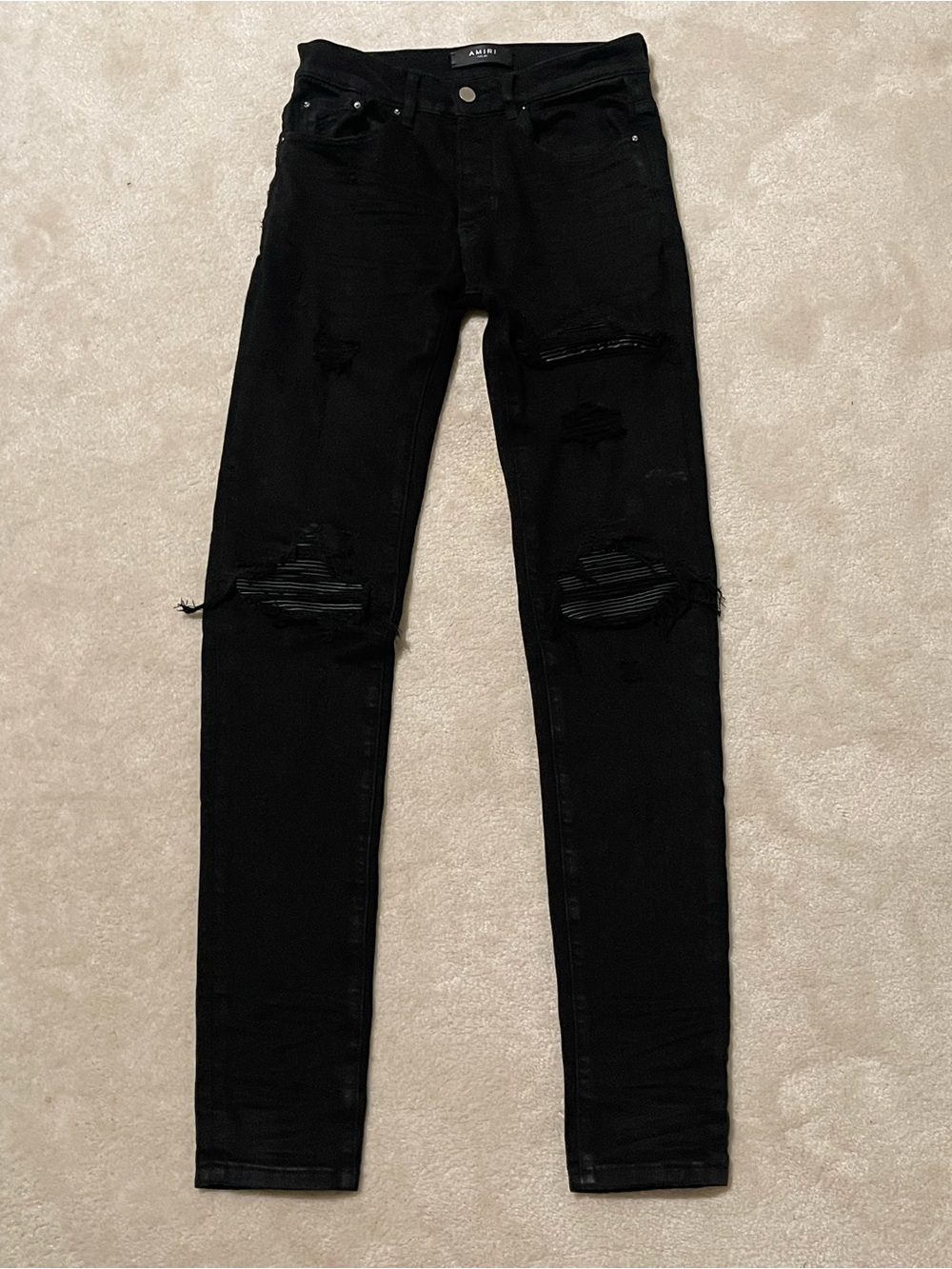 Amiri Black Leather MX1